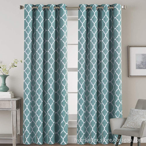 Geometric Moroccan Printed Blackout Curtains